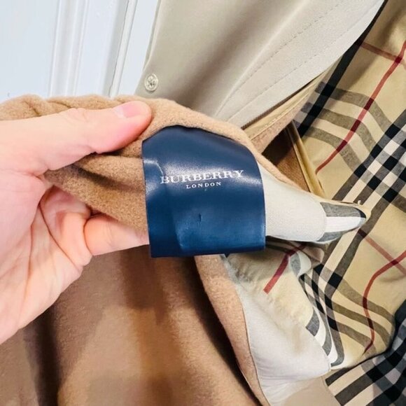 Vintage Burberry Nova Check London Single Breasted Trench Coat Size 38 Burberrys - Picture 9 of 16